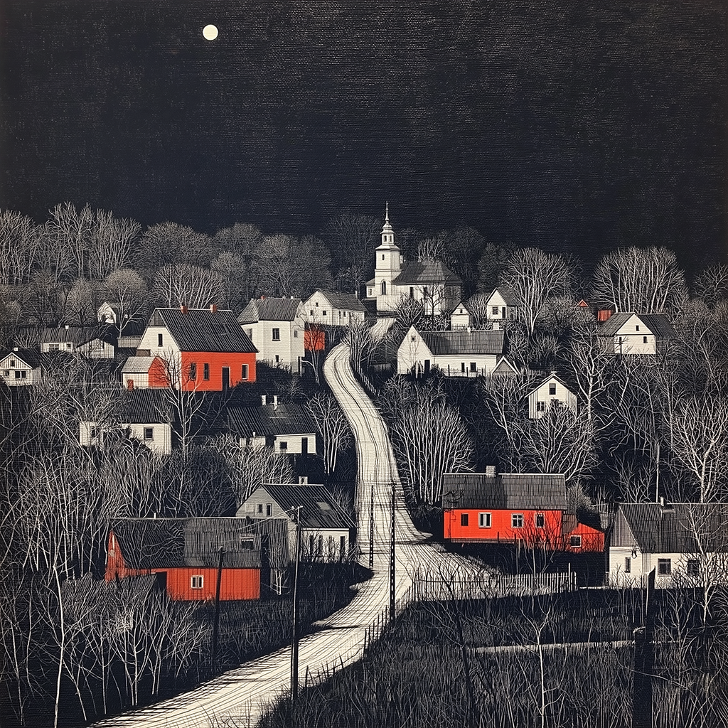 Polska wieś - obraz AI